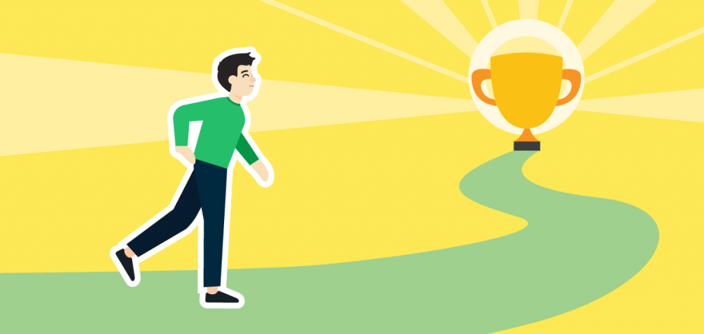 Define your goals Business owner pursuing goal